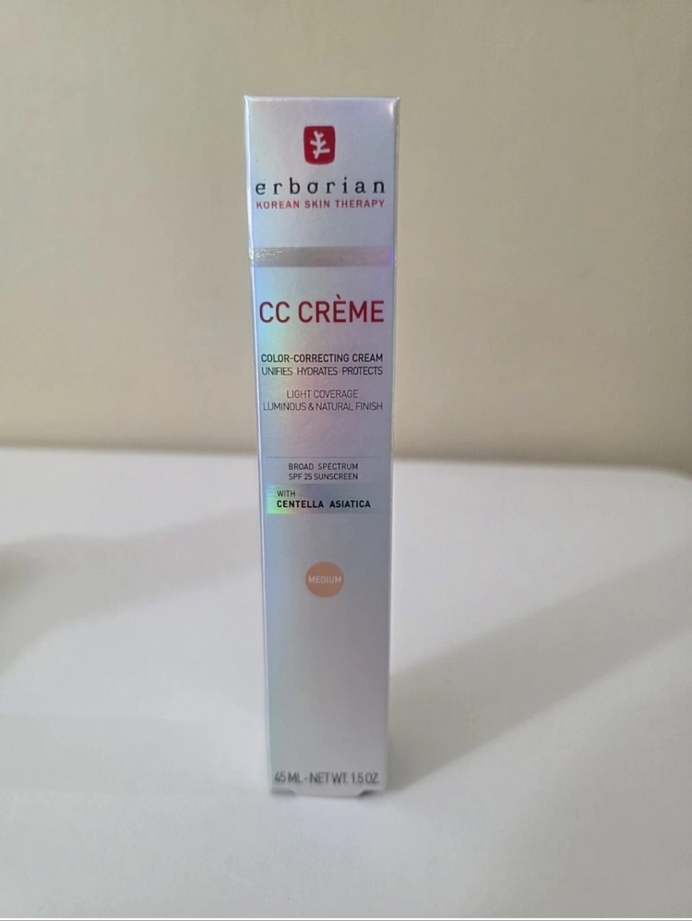 Erborian CC Cream Medium with Centella Asiatica Shade MEDIUM New